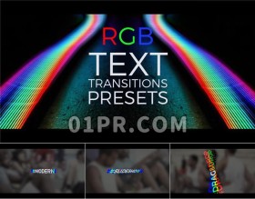 Pr效果预设 14组RGB分离故障旋转动画文字标题字幕条 Pr素材